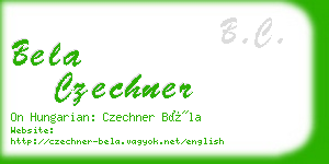 bela czechner business card